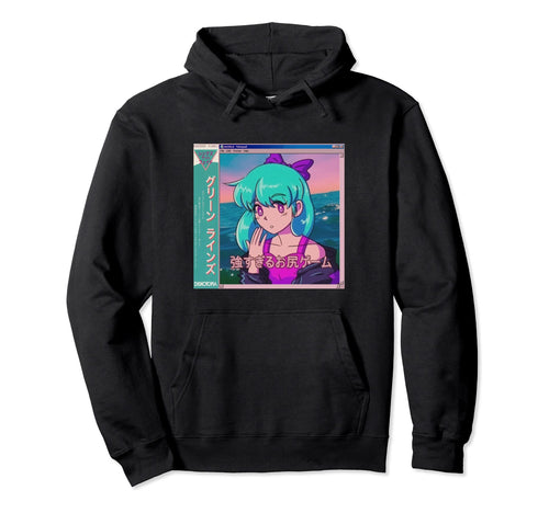 Vaporwave Anime Aesthetic 80S Hoodie - Minimalist Print Men Women - T-Shirt, Sweatshirt, Hoodie