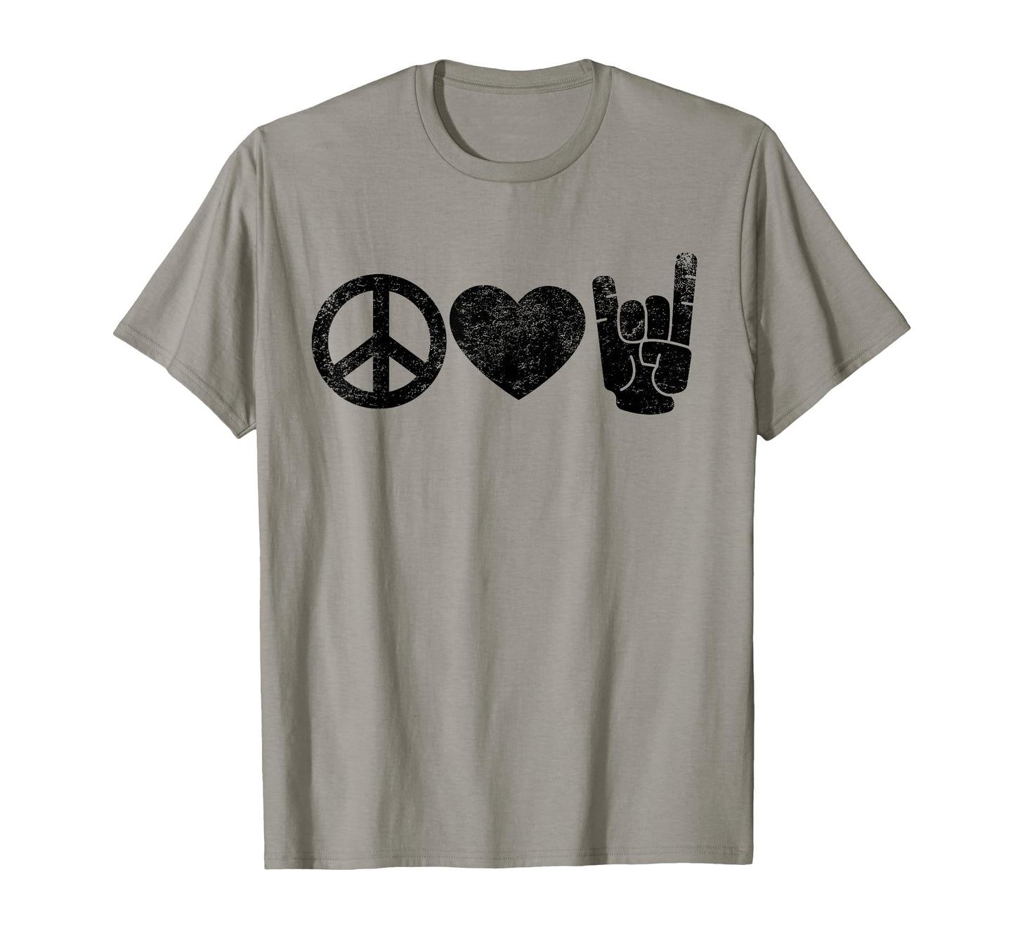Peace Love Rock And Roll T-Shirt - Trendy Graphic Unisex - T-Shirt, Sweatshirt, Hoodie