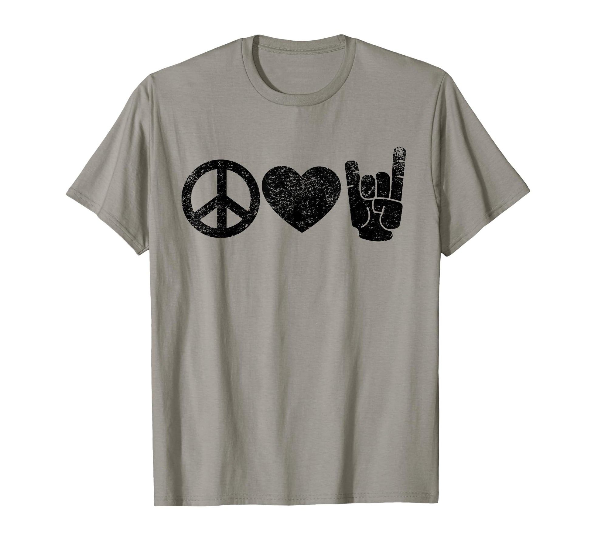 Peace Love Rock And Roll T-Shirt - Trendy Graphic Unisex - T-Shirt, Sweatshirt, Hoodie