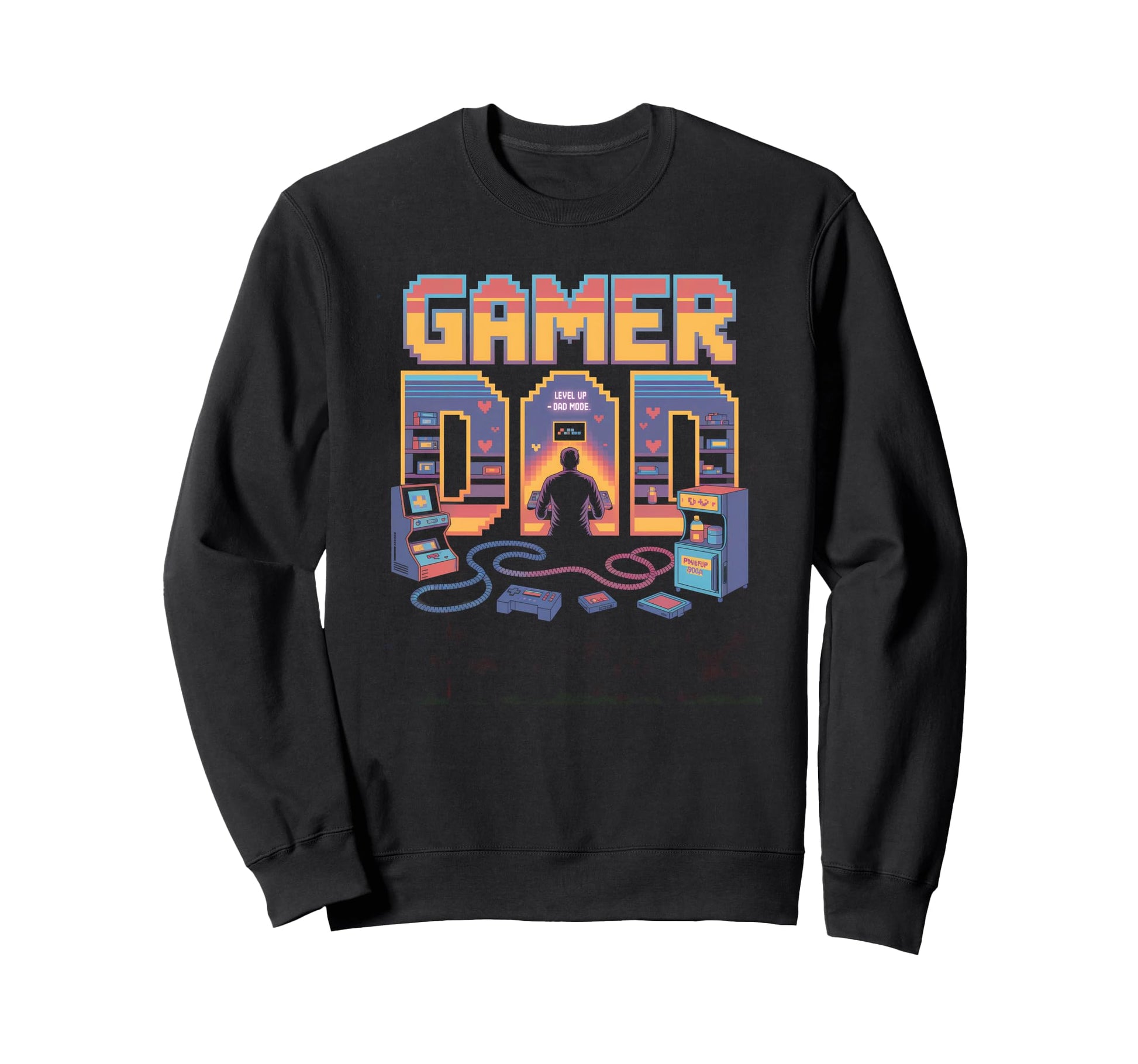 Gaming Lover Dad Gamer Arcade Sweatshirt - Novelty Apparel Unisex - T-Shirt, Sweatshirt, Hoodie