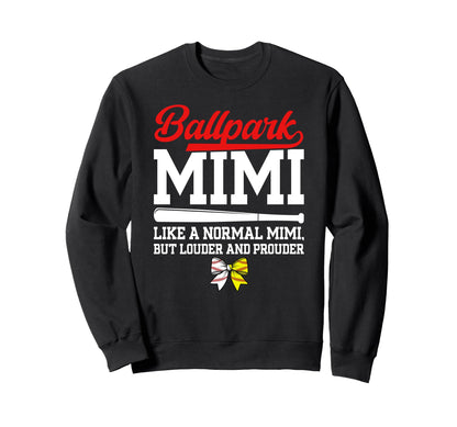 Ballpark Mimi Definition Baseball Sweatshirt - Novelty Apparel Men Women - T-Shirt, Sweatshirt, Hoodie