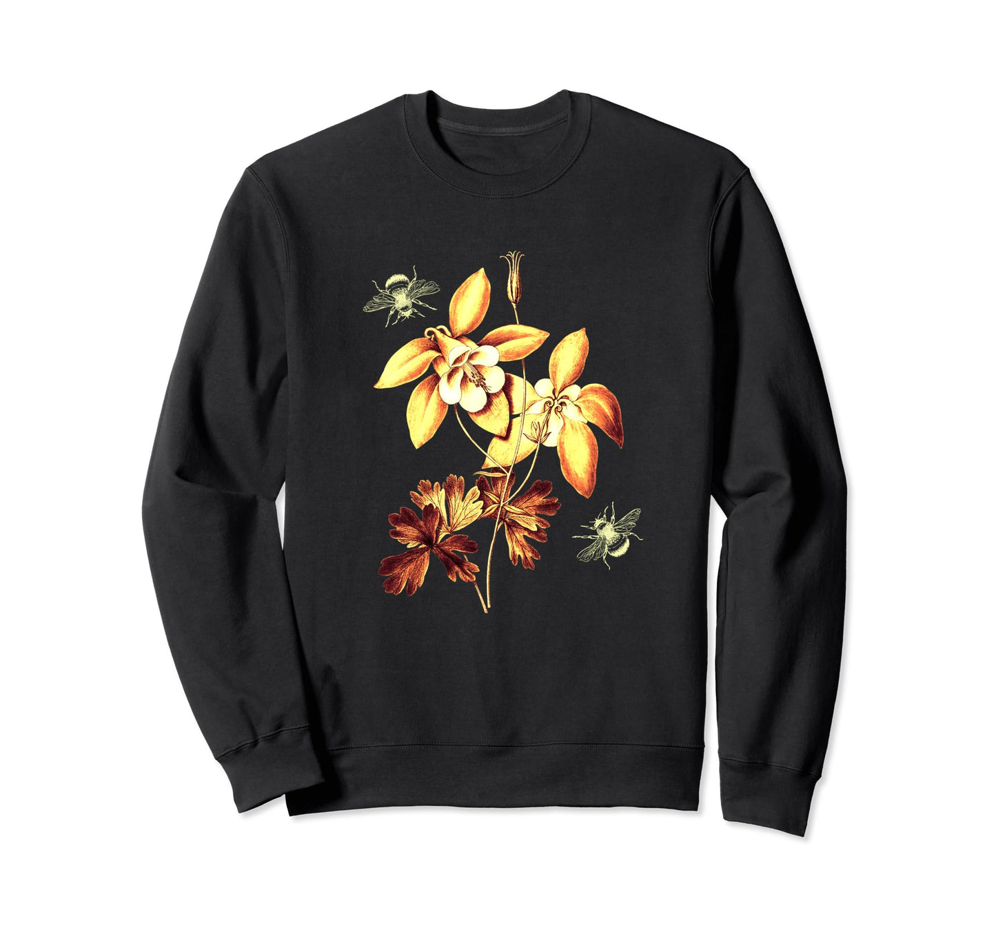 Botanical Garden Yellow Flower Bee Sweatshirt - Novelty Apparel Men Women - T-Shirt, Sweatshirt, Hoodie