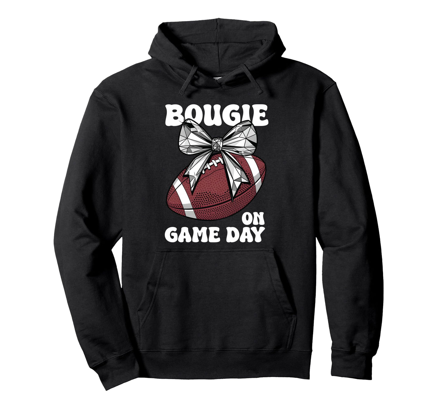 Football Bow Bougie Game Day Football Hoodie - Fun Novelty Design Unisex - T-Shirt, Sweatshirt, Hoodie