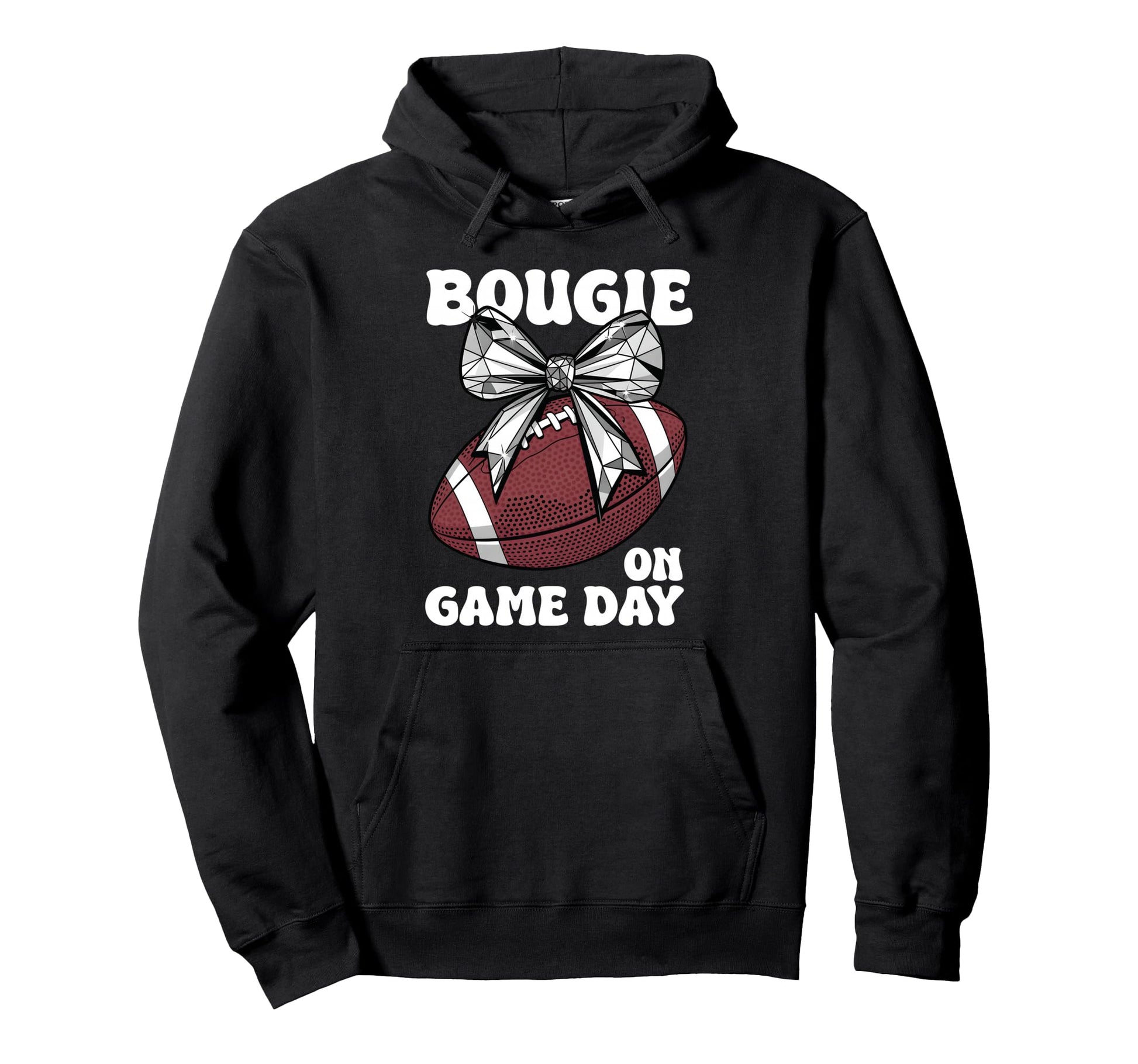 Football Bow Bougie Game Day Football Hoodie - Fun Novelty Design Unisex - T-Shirt, Sweatshirt, Hoodie