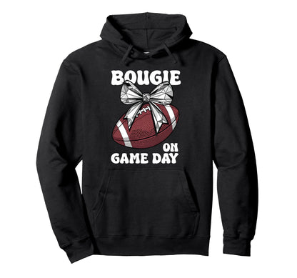 Football Bow Bougie Game Day Football Hoodie - Fun Novelty Design Unisex - T-Shirt, Sweatshirt, Hoodie