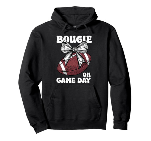 Football Bow Bougie Game Day Football Hoodie - Fun Novelty Design Unisex - T-Shirt, Sweatshirt, Hoodie