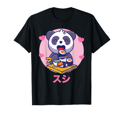 Panda Sushi Vaporwave Aesthetics T-Shirt - Fun Novelty Design Unisex - T-Shirt, Sweatshirt, Hoodie