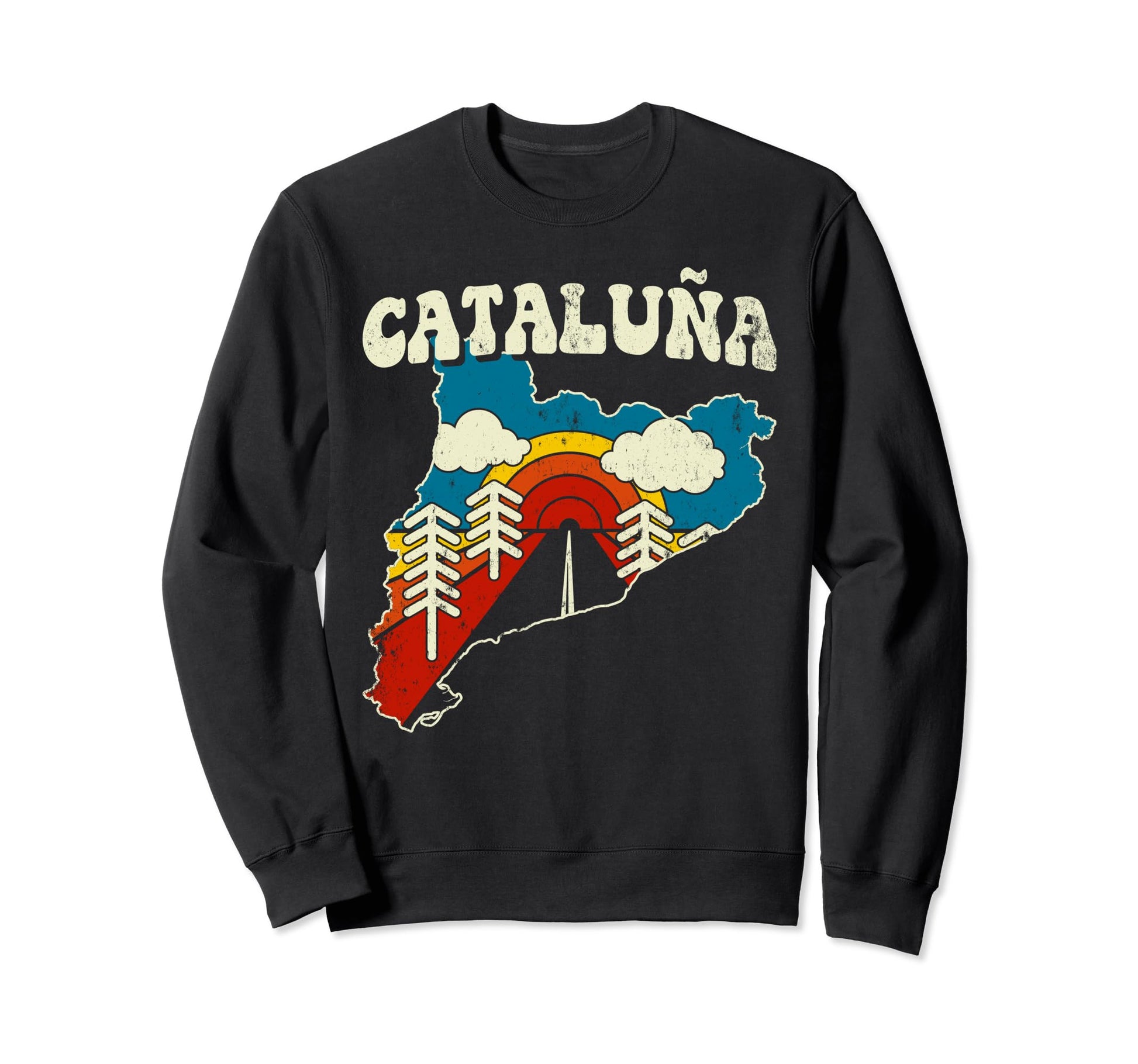 Catalonia Spain Spanish Community Sweatshirt - Minimalist Print Men Women - T-Shirt, Sweatshirt, Hoodie