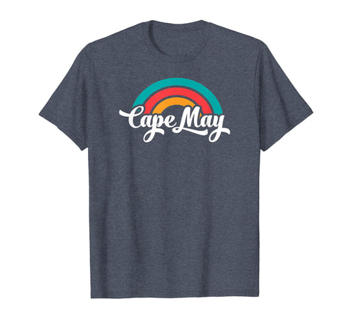 Cape May Nj Script Rainbow T-Shirt - Graphic Print Men Women - T-Shirt, Sweatshirt, Hoodie