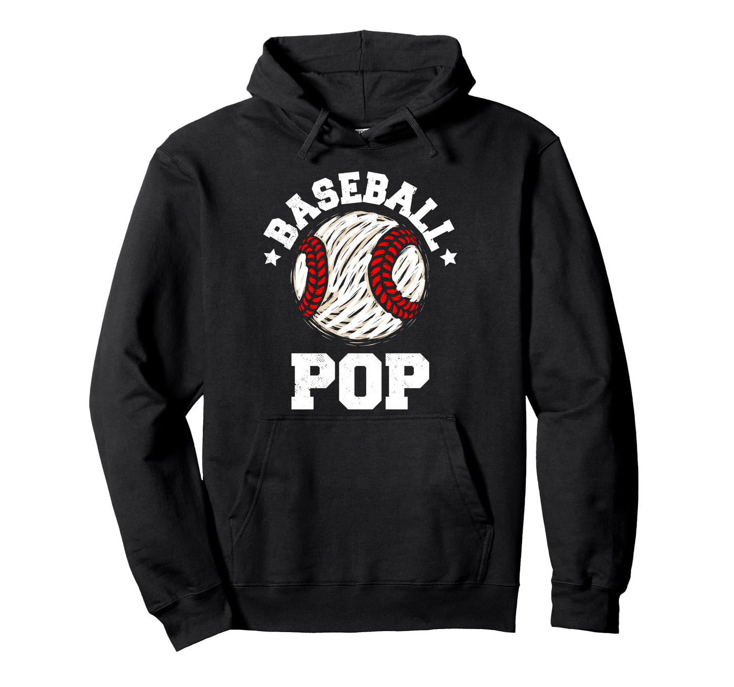 Baseball Pop Distressed Funny Grandpa Hoodie - Unique Graphic Men Women - T-Shirt, Sweatshirt, Hoodie