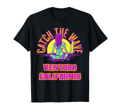 Ventura California Surfing Vaporwave T-Shirt - Minimalist Print Unisex - T-Shirt, Sweatshirt, Hoodie