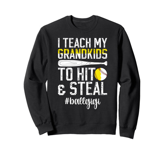 Ball Gigi Funny Baseball Softball Sweatshirt - Custom Art Print Men Women - T-Shirt, Sweatshirt, Hoodie
