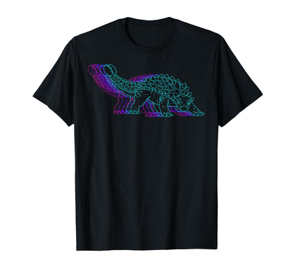 Ankylosaurus Dinosaur Vaporwave T-Shirt - Casual Everyday Wear Unisex - T-Shirt, Sweatshirt, Hoodie