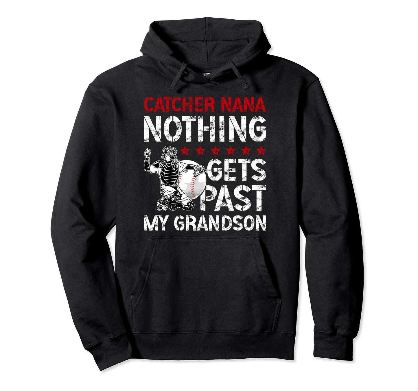 Baseball Catcher Nana Proud Nana Hoodie - Aesthetic Graphic Unisex - T-Shirt, Sweatshirt, Hoodie