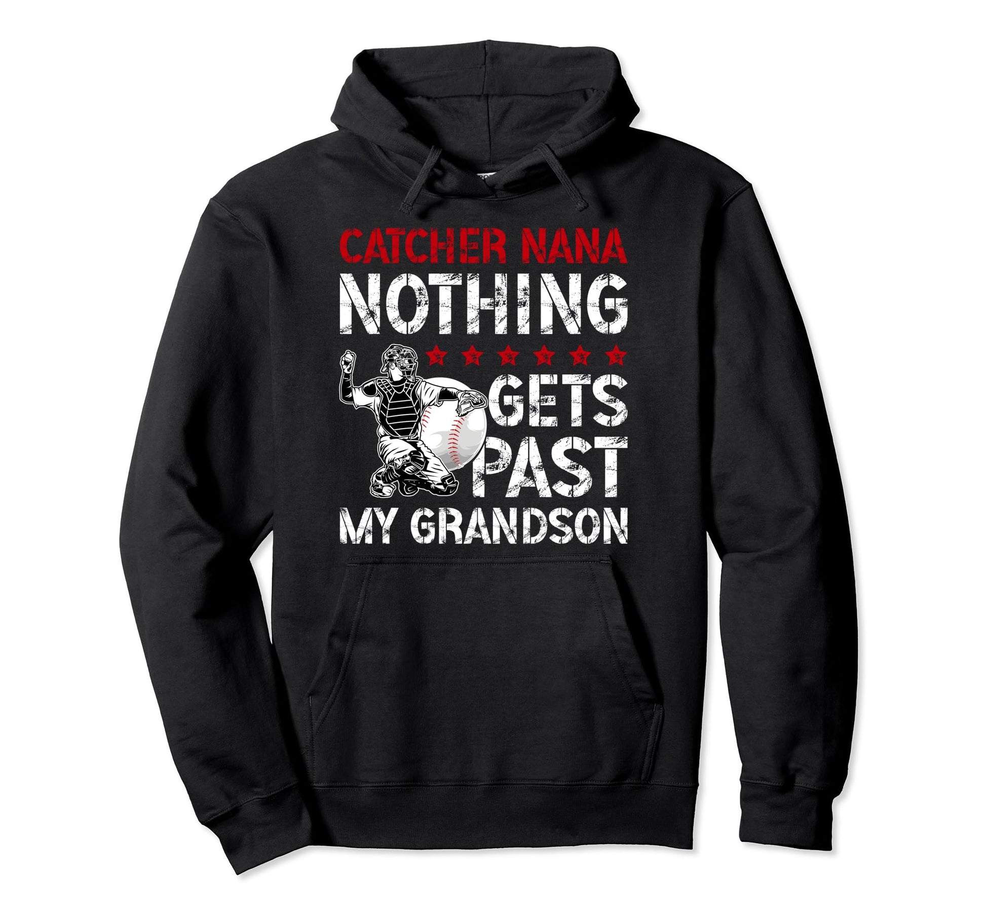 Baseball Catcher Nana Proud Nana Hoodie - Aesthetic Graphic Unisex - T-Shirt, Sweatshirt, Hoodie