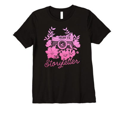 Womens Photographer Storyteller Camera T-Shirt - Trendy Graphic Men Women - T-Shirt, Sweatshirt, Hoodie