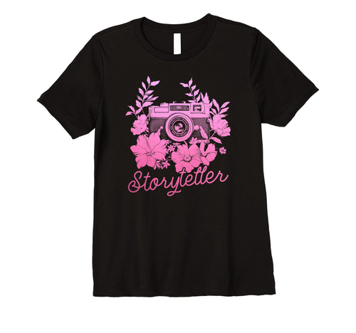 Womens Photographer Storyteller Camera T-Shirt - Trendy Graphic Men Women - T-Shirt, Sweatshirt, Hoodie