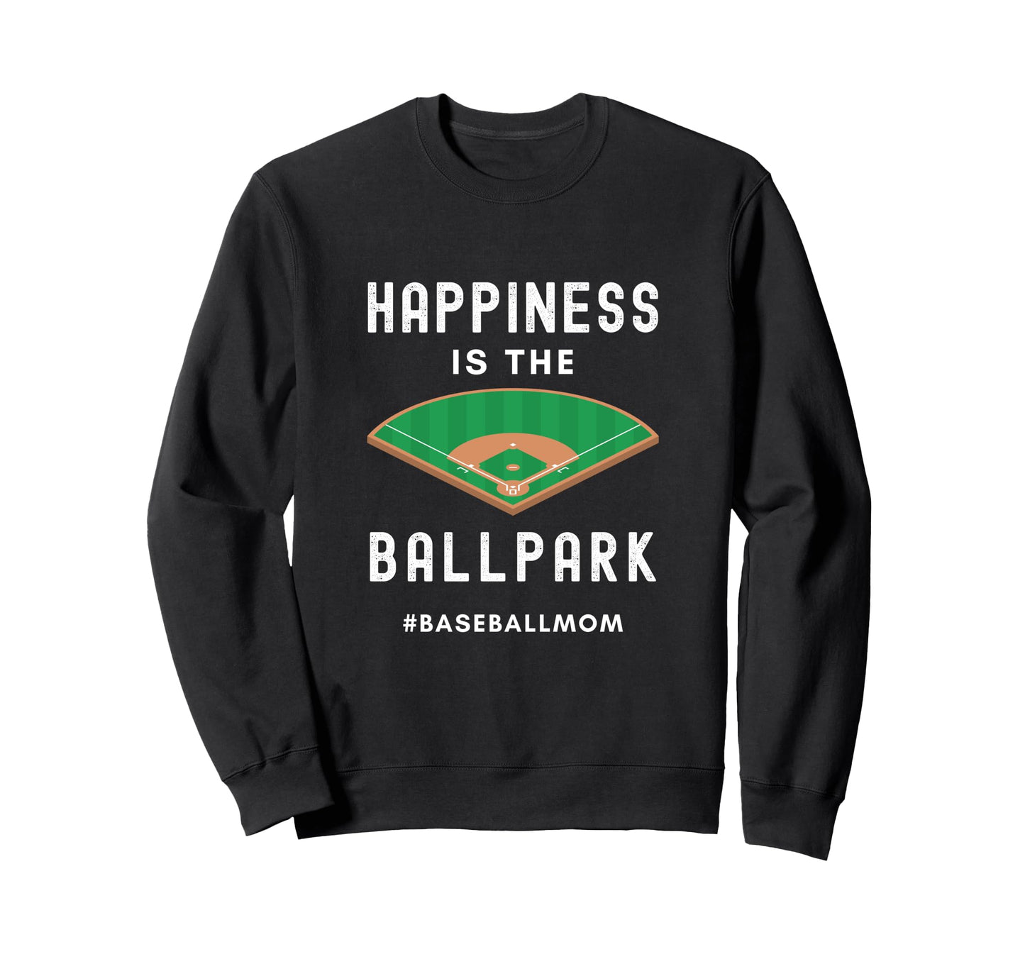 Baseball Mom Life Happiness Is Sweatshirt - Minimalist Print Men Women - T-Shirt, Sweatshirt, Hoodie