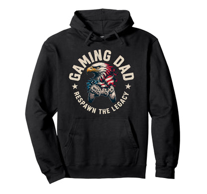 Respawn Legacy Patriotic Usa Gaming Dad Hoodie - Minimalist Print Unisex - T-Shirt, Sweatshirt, Hoodie