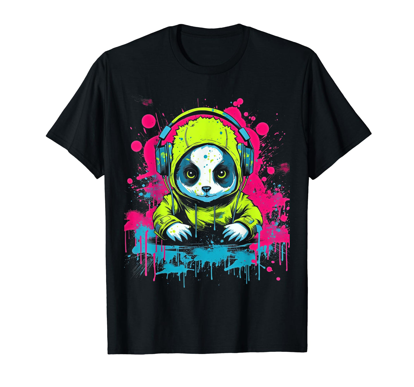 Kawaii Cat Dj Japanese Edm Y2K T-Shirt - Fun Novelty Design for Adults - T-Shirt, Sweatshirt, Hoodie