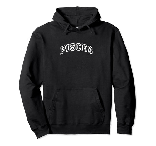 Pisces Minimalist Inspired Varsity Hoodie - Unique Graphic for Adults - T-Shirt, Sweatshirt, Hoodie