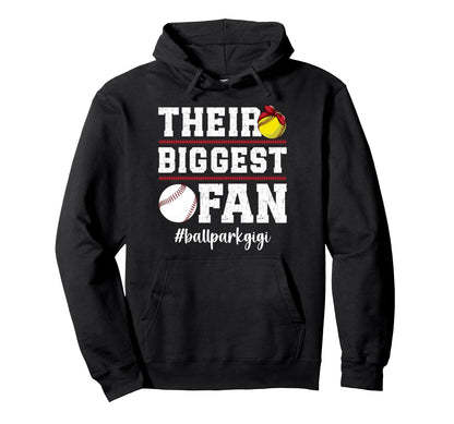 Biggest Fan Ballpark Gigi Baseball Hoodie - Fun Novelty Design Men Women - T-Shirt, Sweatshirt, Hoodie