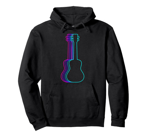 Ukulele Instrument Vaporwave Hoodie - Streetwear Style for Adults - T-Shirt, Sweatshirt, Hoodie