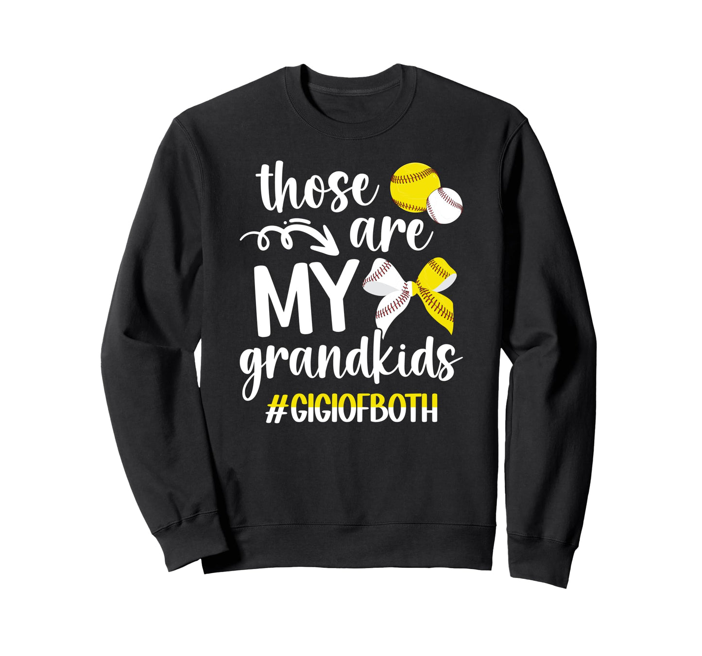 My Grandkids Gigi Both Baseball Sweatshirt - Aesthetic Graphic for Adults - T-Shirt, Sweatshirt, Hoodie