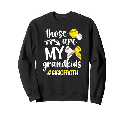 My Grandkids Gigi Both Baseball Sweatshirt - Aesthetic Graphic for Adults - T-Shirt, Sweatshirt, Hoodie