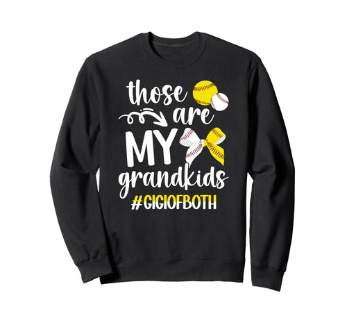 My Grandkids Gigi Both Baseball Sweatshirt - Aesthetic Graphic for Adults - T-Shirt, Sweatshirt, Hoodie