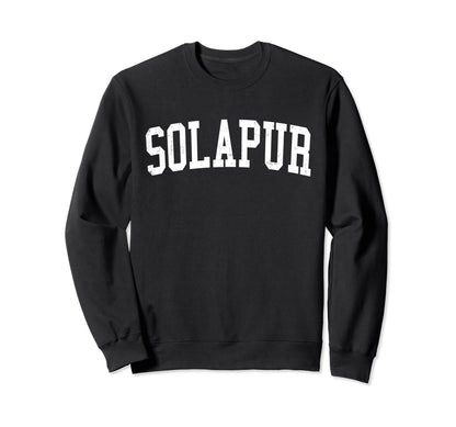 Solapur India Distressed White Sweatshirt - Fun Novelty Design Men Women - T-Shirt, Sweatshirt, Hoodie