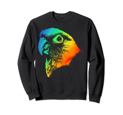 Conure Colorful Rainbow Sweatshirt - Minimalist Print for Adults - T-Shirt, Sweatshirt, Hoodie