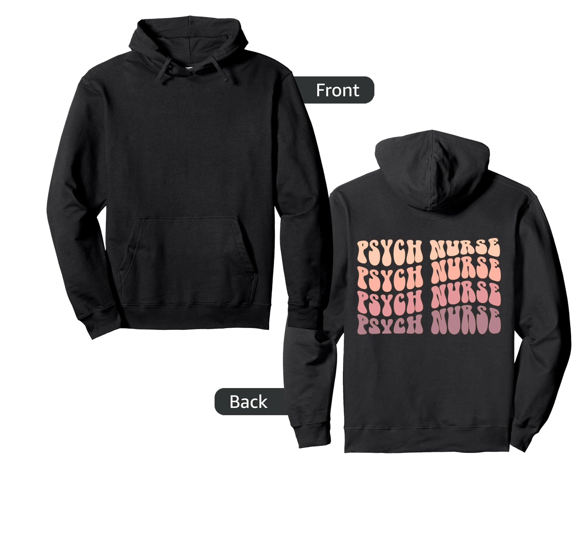 Psych Nurse Psychiatric Nursing Trendy Hoodie - Custom Art Print Unisex - T-Shirt, Sweatshirt, Hoodie