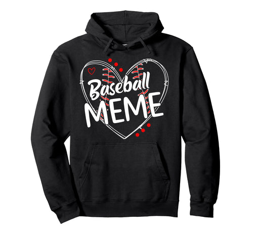 Baseball Meme Heart Meme Baseball Hoodie - Streetwear Style for Adults - T-Shirt, Sweatshirt, Hoodie