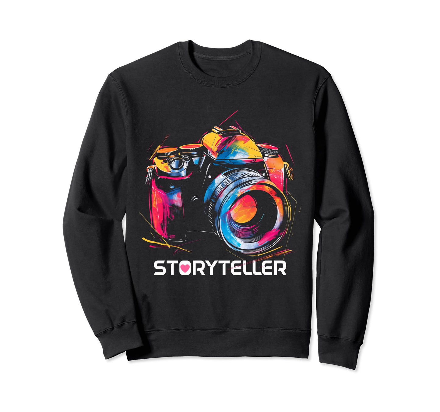Photographer Storyteller Camera Sweatshirt - Custom Art Print Men Women - T-Shirt, Sweatshirt, Hoodie