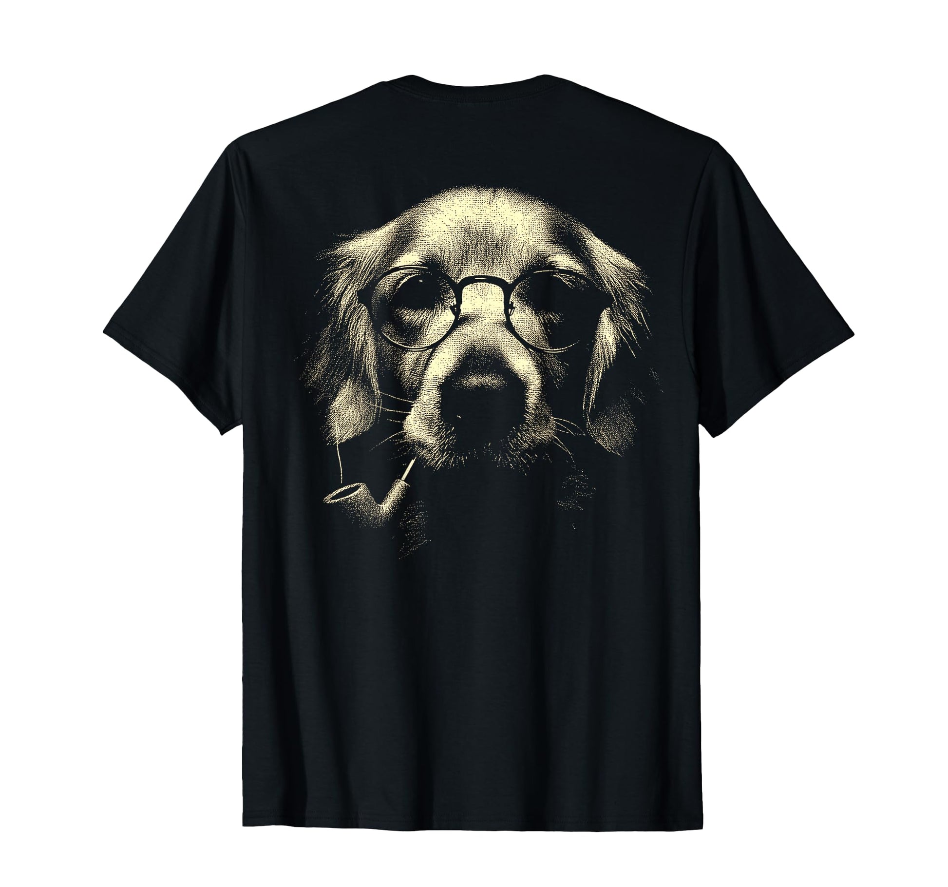 Golden Retriever Glasses Smoking Pipe T-Shirt - Novelty Apparel for Adults - T-Shirt, Sweatshirt, Hoodie