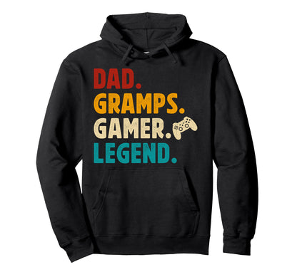 Dad Gramps Gamer Gramps Gaming Gramps Hoodie - Trendy Graphic for Adults - T-Shirt, Sweatshirt, Hoodie