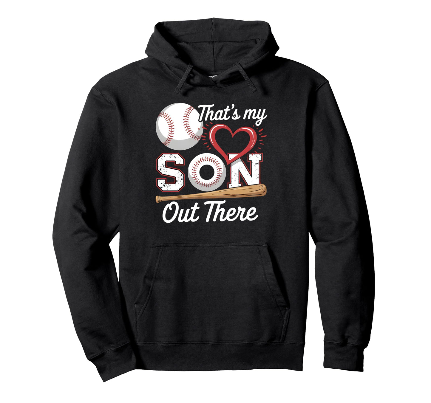 Thats My Son Baseball Grandma Hoodie - Fun Novelty Design for Adults - T-Shirt, Sweatshirt, Hoodie