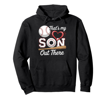 Thats My Son Baseball Grandma Hoodie - Fun Novelty Design for Adults - T-Shirt, Sweatshirt, Hoodie