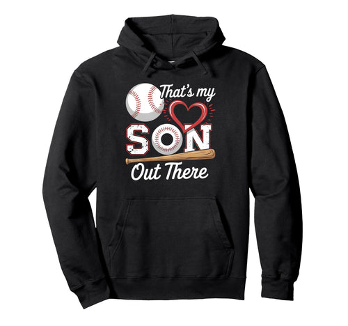 Thats My Son Baseball Grandma Hoodie - Fun Novelty Design for Adults - T-Shirt, Sweatshirt, Hoodie