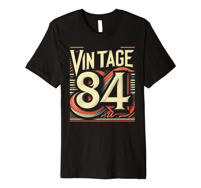 1984 Birthday 84 Born 1984 Typography T-Shirt - Trendy Graphic Unisex - T-Shirt, Sweatshirt, Hoodie
