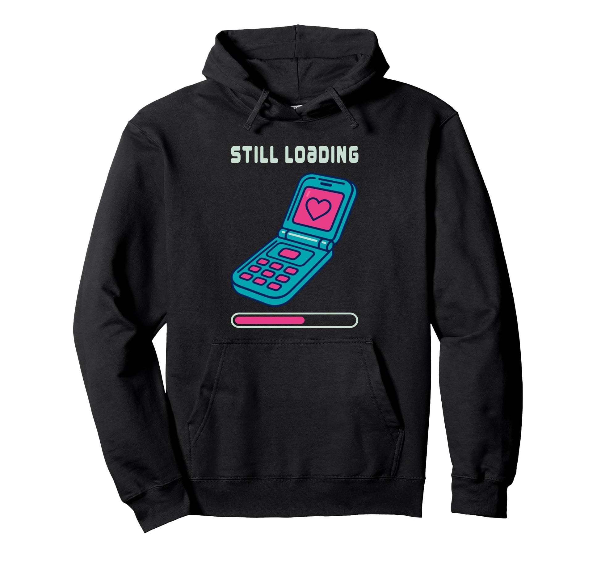 Y2K Flip Phone Still Loading Hoodie - Casual Everyday Wear Men Women - T-Shirt, Sweatshirt, Hoodie