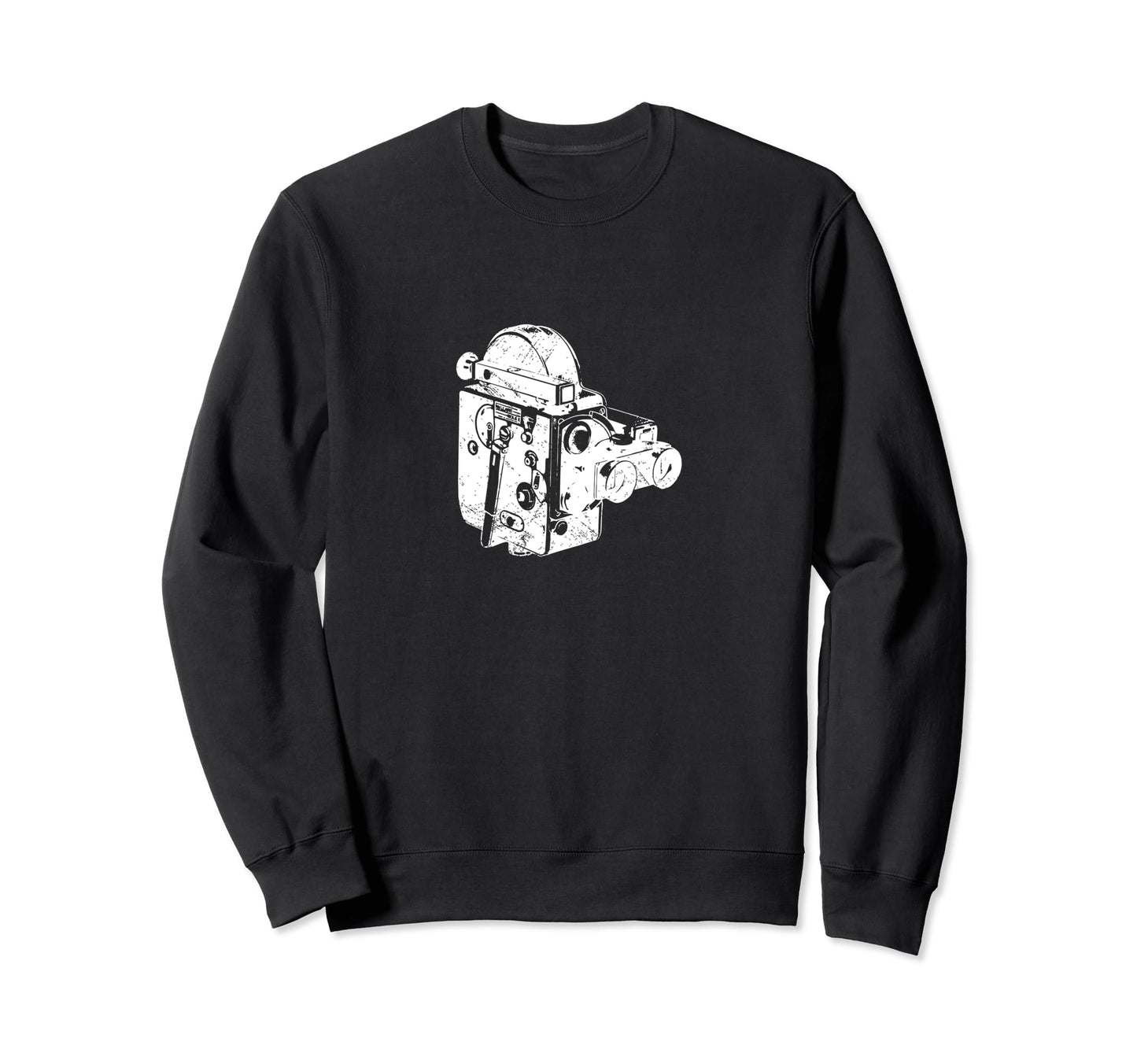 16 Mm Film Camera Distressed Sweatshirt - Minimalist Print for Adults - T-Shirt, Sweatshirt, Hoodie
