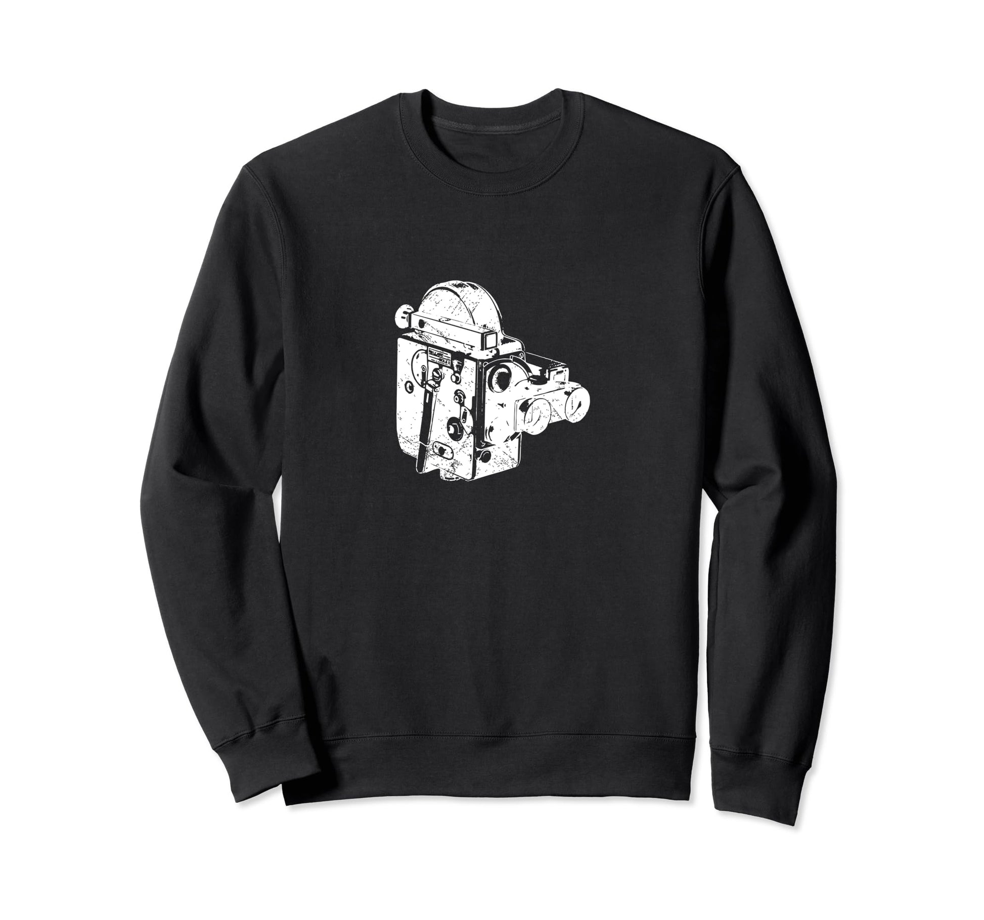 16 Mm Film Camera Distressed Sweatshirt - Minimalist Print for Adults - T-Shirt, Sweatshirt, Hoodie