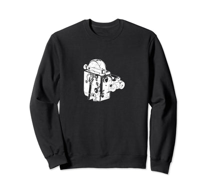 16 Mm Film Camera Distressed Sweatshirt - Minimalist Print for Adults - T-Shirt, Sweatshirt, Hoodie