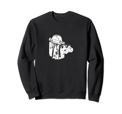 16 Mm Film Camera Distressed Sweatshirt - Minimalist Print for Adults - T-Shirt, Sweatshirt, Hoodie