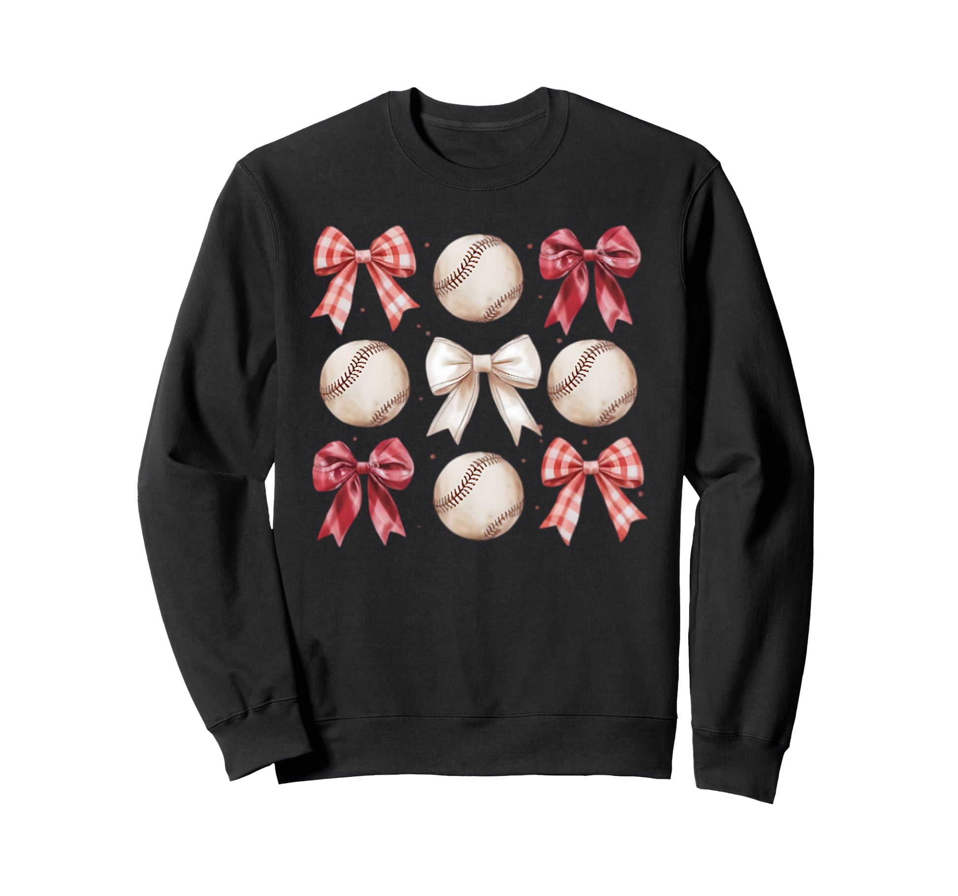 Baseball Coquette Bow Mom Sister Sweatshirt - Aesthetic Graphic Men Women - T-Shirt, Sweatshirt, Hoodie