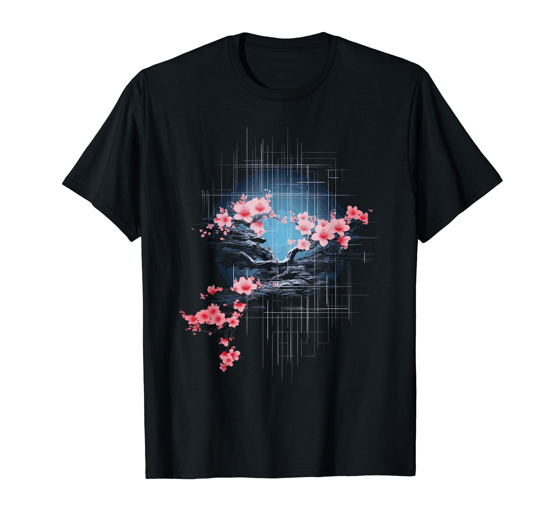 Japanese Cherry Blossom Vaporwave T-Shirt - Trendy Graphic Men Women - T-Shirt, Sweatshirt, Hoodie