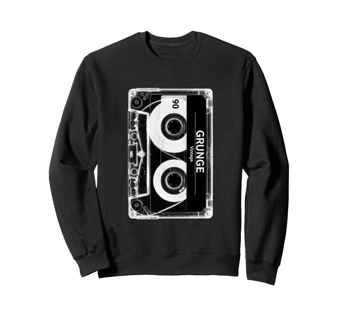 Grunge Cassette Tape Throwback Sweatshirt - Trendy Graphic for Adults - T-Shirt, Sweatshirt, Hoodie