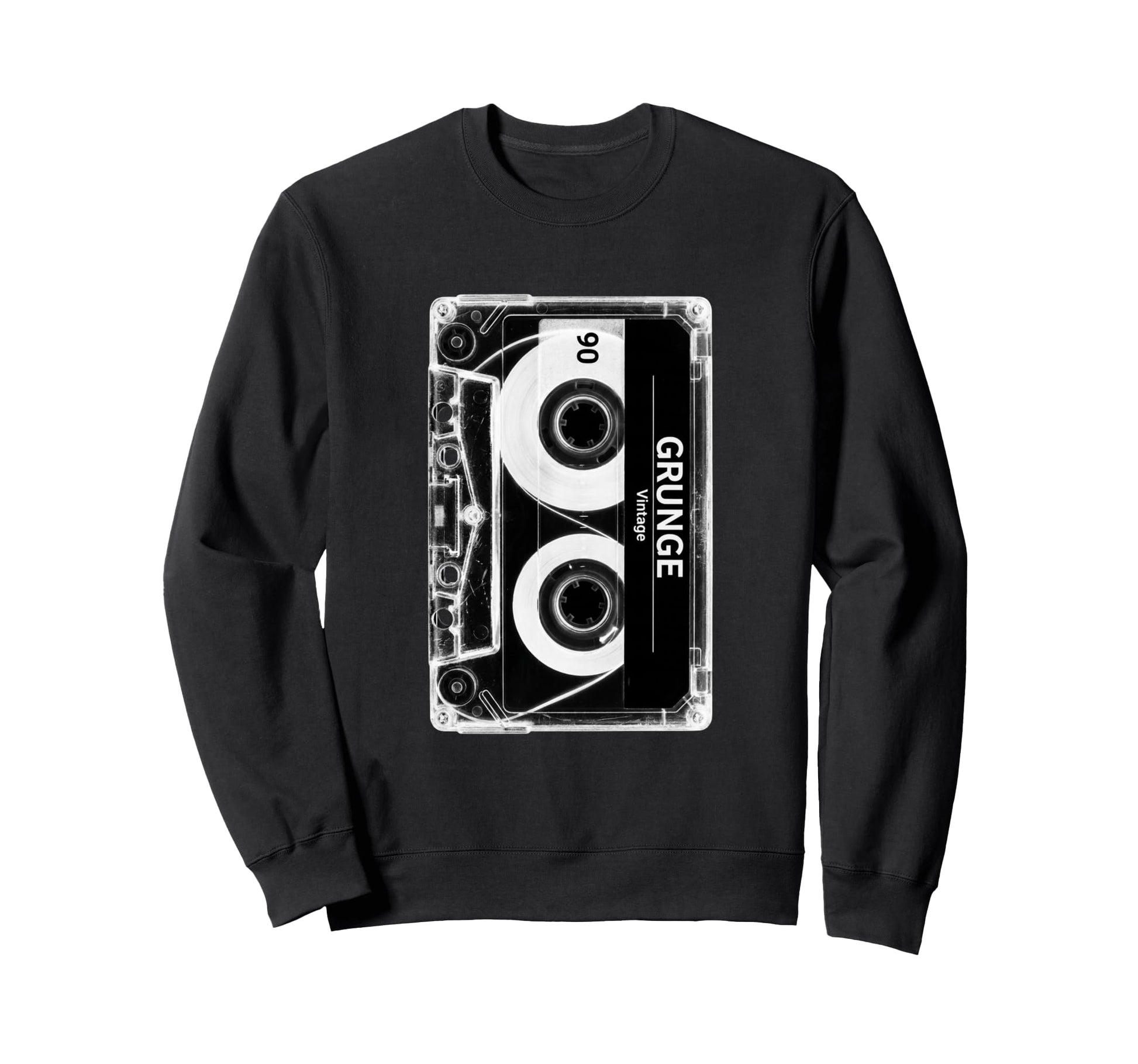 Grunge Cassette Tape Throwback Sweatshirt - Trendy Graphic for Adults - T-Shirt, Sweatshirt, Hoodie